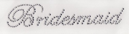 Set of Bride, Bridesmaid Iron on Hot Fix Transfer Rhinestone