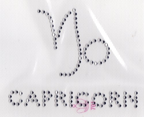 astrology--Capricorn Iron On Hot Fix Transfer Rhinestone -- Clear