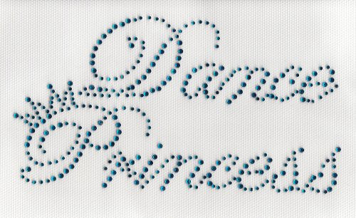Dance Princess Iron On Hot Fix Transfer Rhinestone --Blue