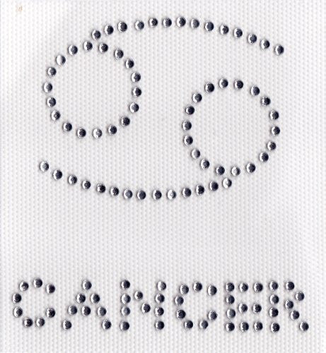 astrology-- Cancer Iron On Hot Fix Transfer Rhinestone -- Clear