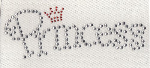 Princess with small crown Iron On Hot Fix Transfer Rhinestone -- Clea and Red