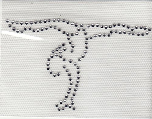@Fedol Gymnastics Girl (Small) Iron on Hot Fix Rhinestone Transfer -- Clear