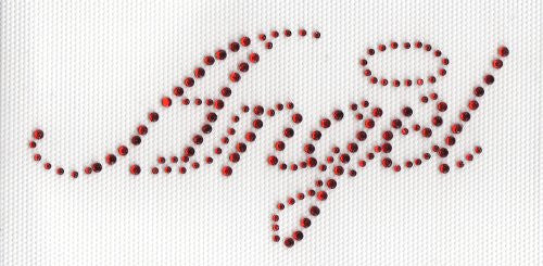 Angel Iron On Hot Fix Transfer Rhinestone -- Red