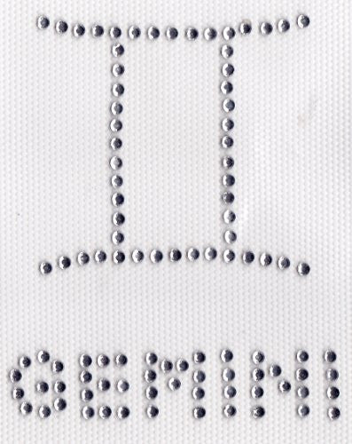 astrology-- Gemini Iron On Hot Fix Transfer Rhinestone -- Clear
