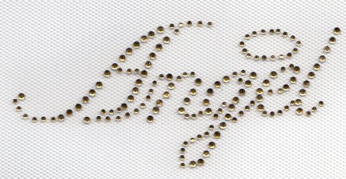 Angel Iron On Hot Fix Transfer Rhinestone -- Gold