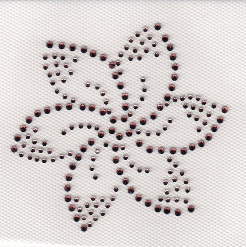 Flower Iron On Hot Fix Transfer Rhinestone --Amethyst