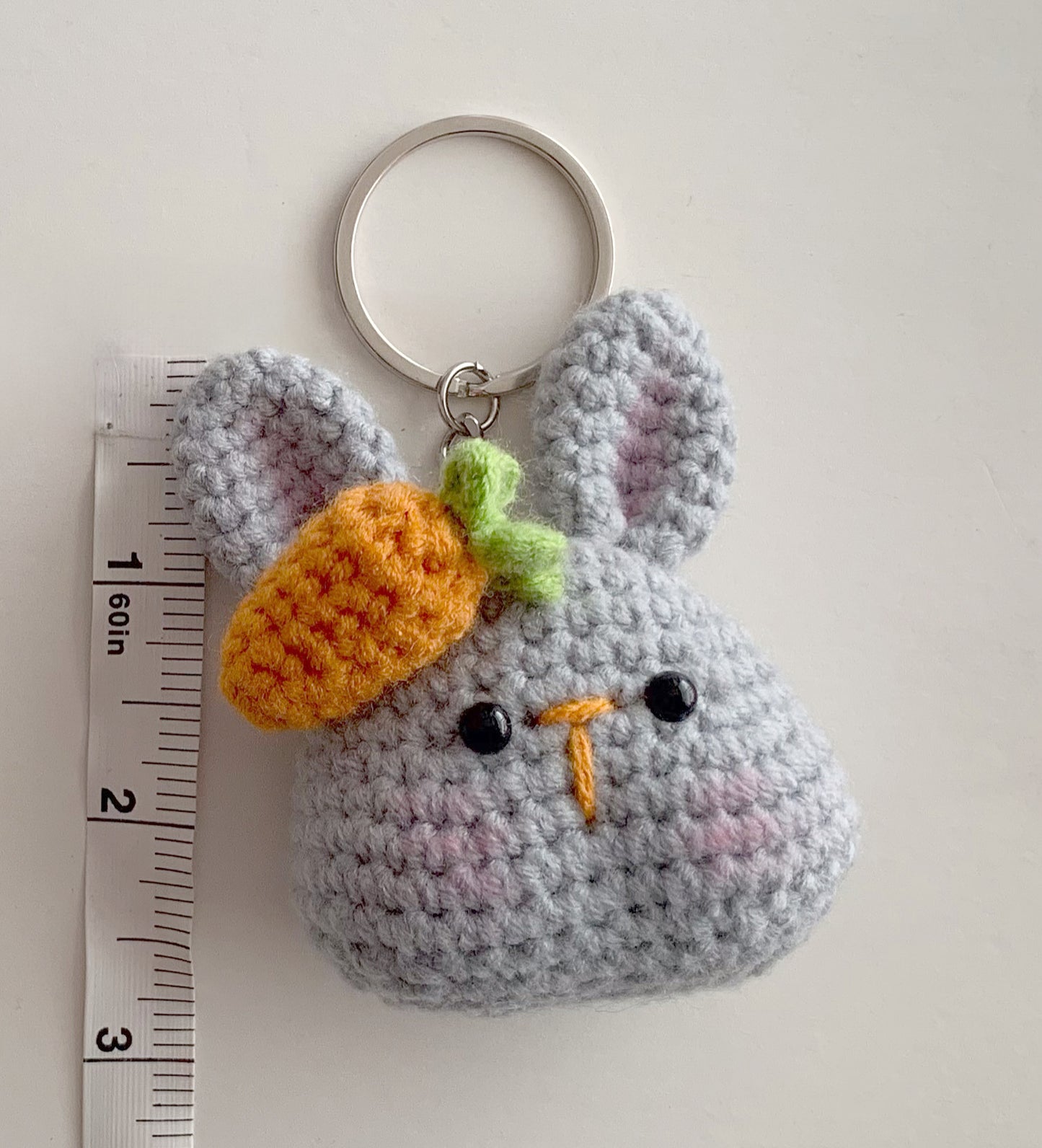 Handmade Crochet Bunny keychain