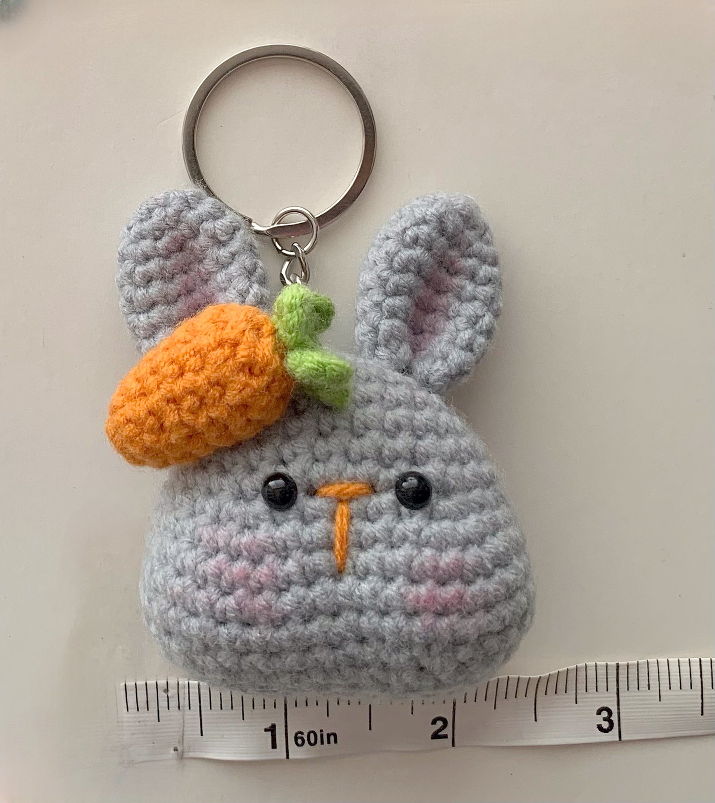 Handmade Crochet Bunny keychain