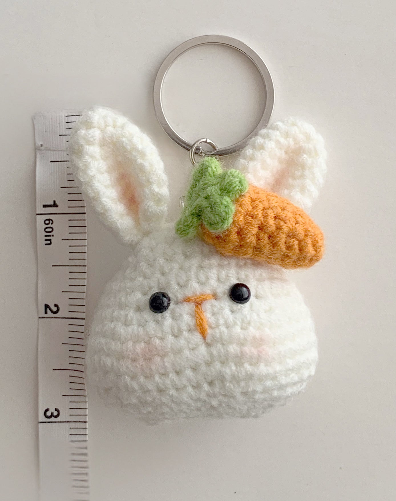 Handmade Crochet Bunny keychain
