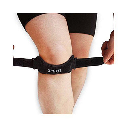 2 Counts Knee Strap, One Size , Black