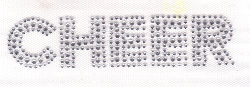 Cheer Iron On Hot Fix Transfer Rhinestone -- Clear