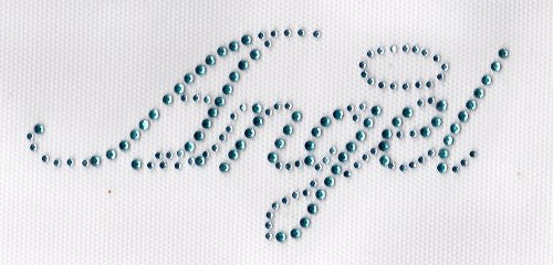 Angel Iron On Hot Fix Transfer Rhinestone -- Lt.Blue