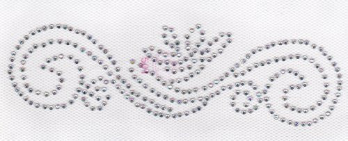 Lotus flower Iron On Hot Fix Transfer Rhinestone --AB Clear