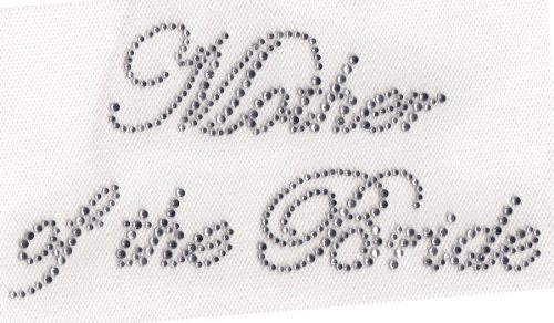 Mother of the Bride Iron On Hot Fix Rhinestone Transfer -- Clear