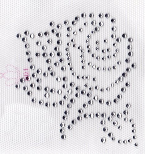 Rose Iron On Hot Fix Transfer Rhinestone -- clear