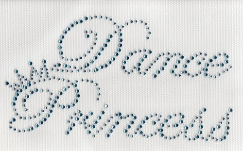 Dance Princess Iron On Hot Fix Transfer Rhinestone -- Lt. Blue