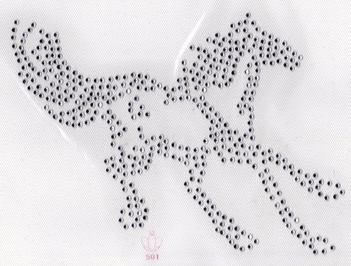 Horse Iron On Hot Fix Transfer Rhinestone - Clear