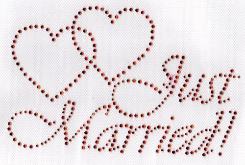 Just Married -- 7.5" x 4.5" Available in 3 Colors