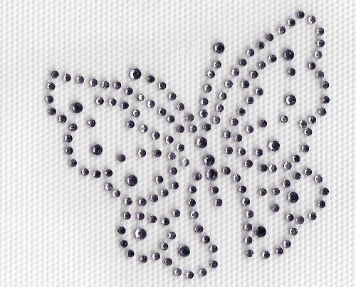 Butterfly Iron On Hot Fix Rhinestone Transfer --Tanzanite