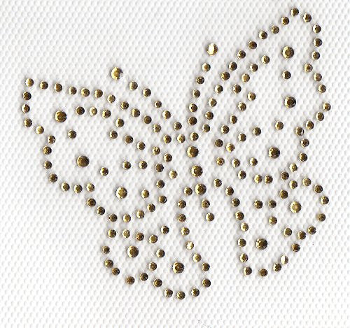 Butterfly Iron On Hot Fix Rhinestone Transfer --Topaz