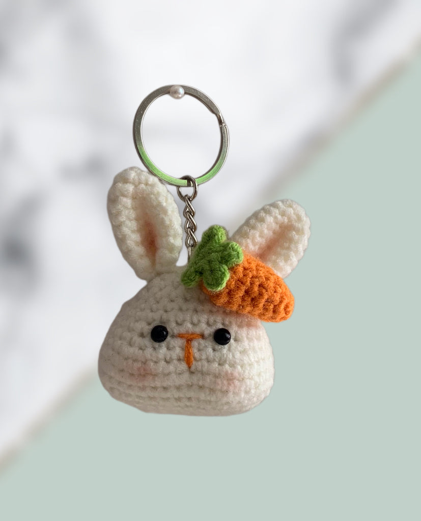 Handmade Crochet Bunny keychain
