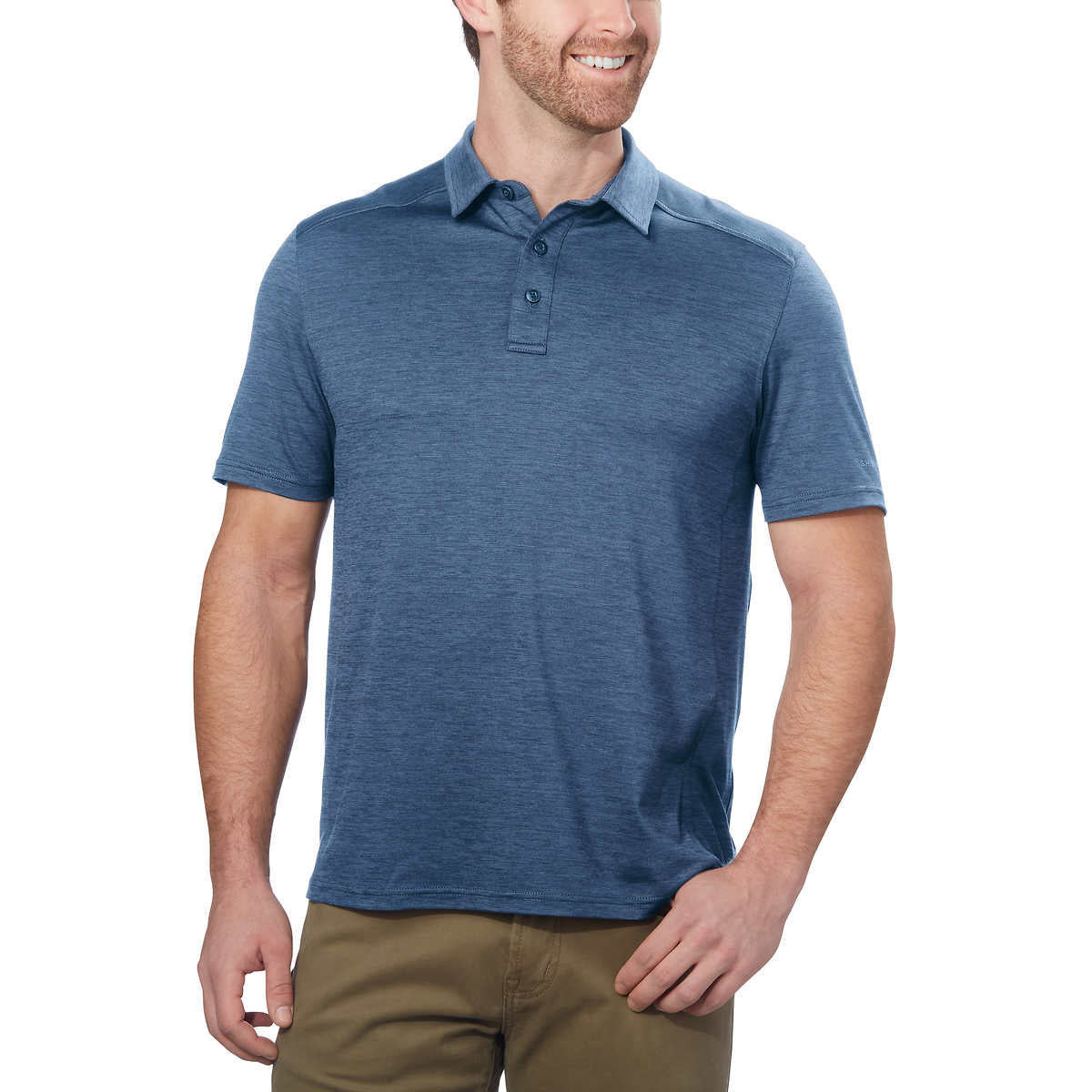 G.H. Bass & Co Men's Short Sleeve 3 Button Polo Shirt