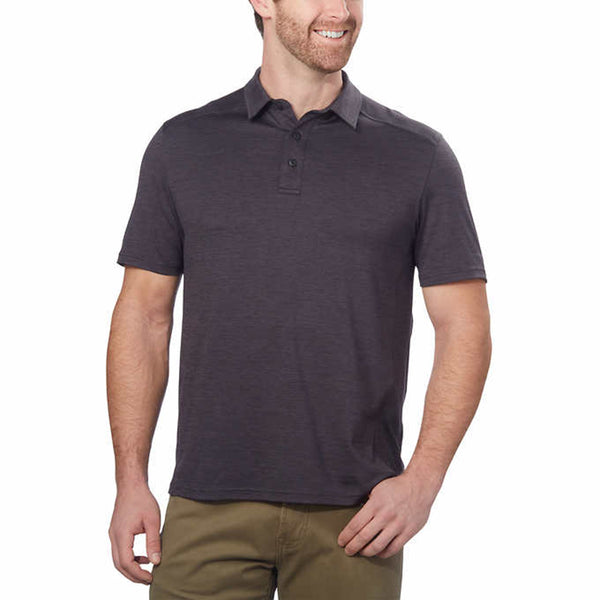G.H. Bass & Co Men's Short Sleeve 3 Button Polo Shirt